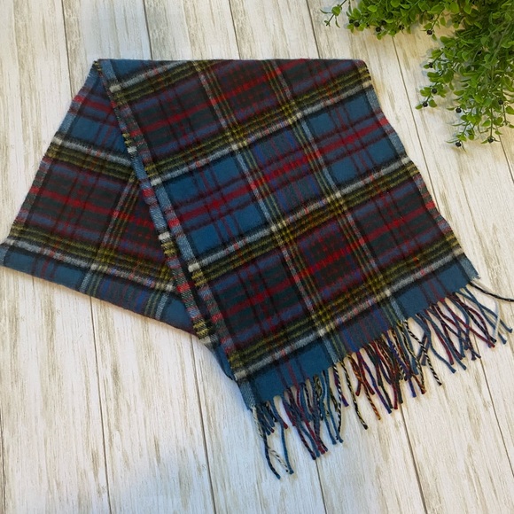 clan’s Accessories - Clan’s Scotland 100% lambs wool scarf blue plaid